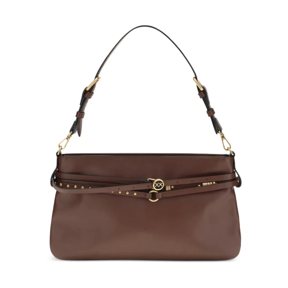 Pinko Red Shoulder Bags, Female, One Size, Belt Bag Classic Vitello Morbi