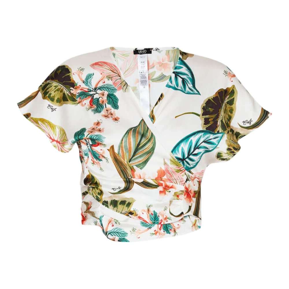 Liu Jo Tropische Print Cropped Shirt Multicolor Dames