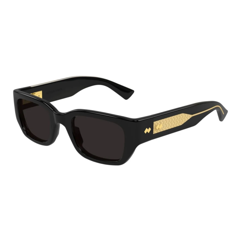 Bottega Veneta Unisex Black Sunglasses, 51 Mm, Intrecciato Square Sunglasses