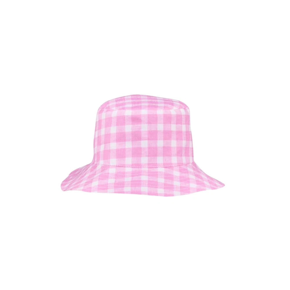 Ines De La Fressange Paris Roze Vichy Linnen Bob Hoed Multicolor Dames