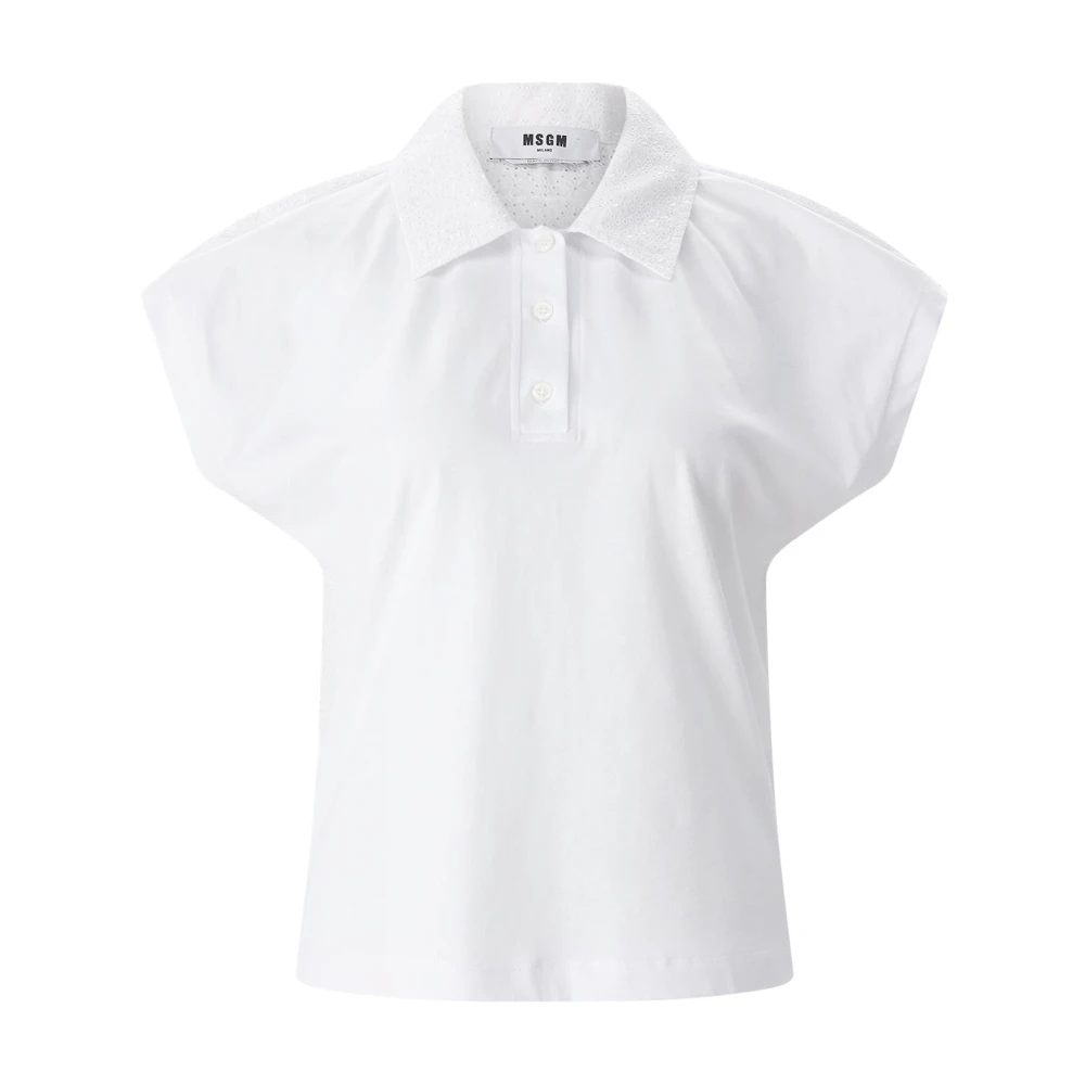 Msgm Kvinno Vit Blusar & Skjortor Dam, S, Bomull, Blus