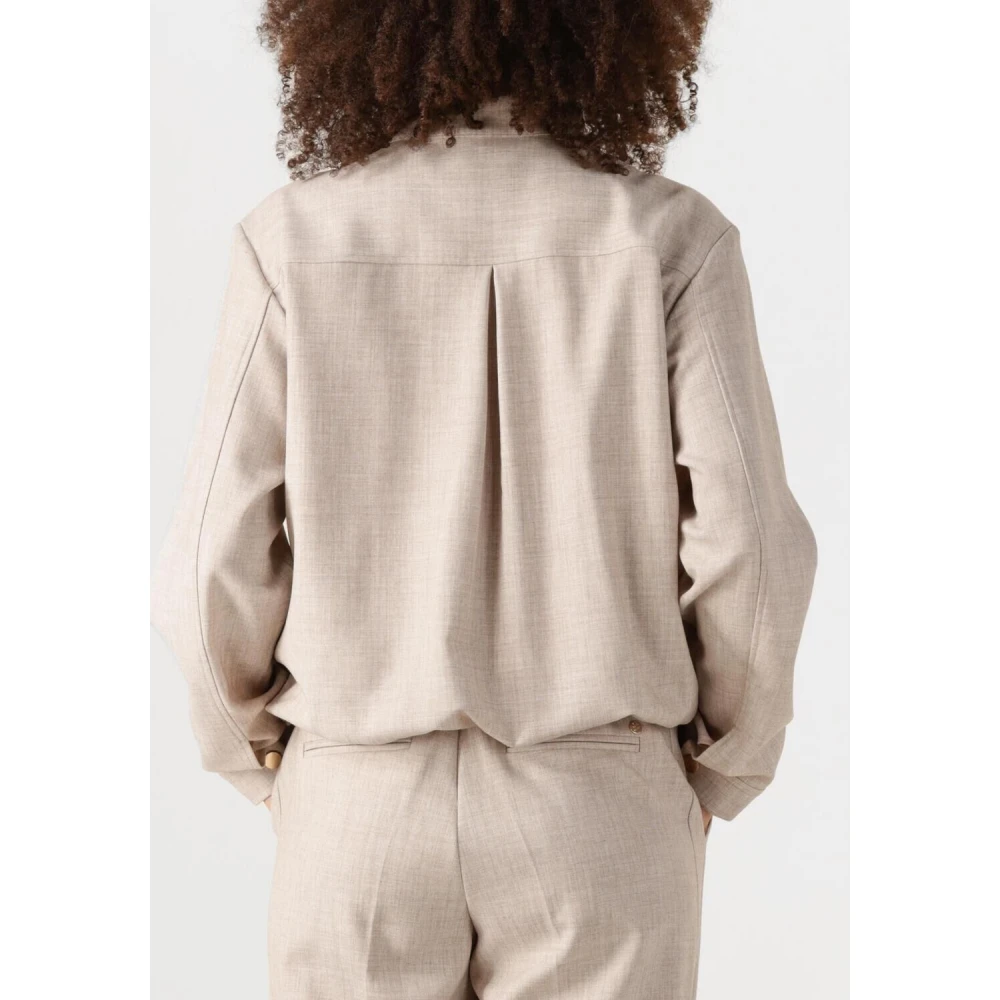 MOS MOSH Elegante Flair Jas voor Vrouwen Beige Dames