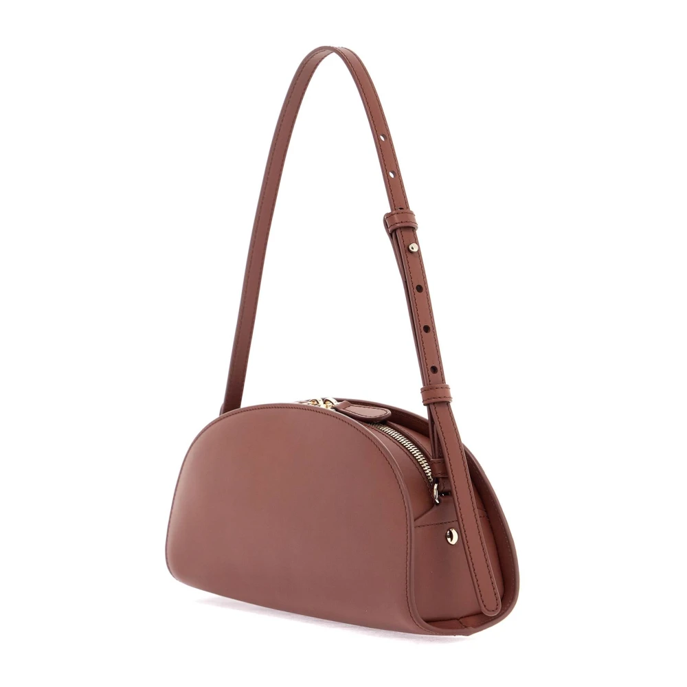 A.p.c. Gestructureerde Demi-Lune Schoudertas Brown Dames