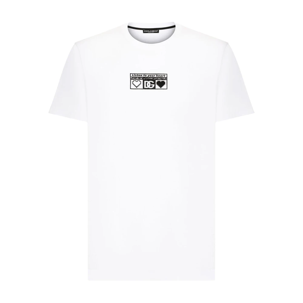 Dolce & Gabbana Kortärmad T-Shirt Giro White, Herr