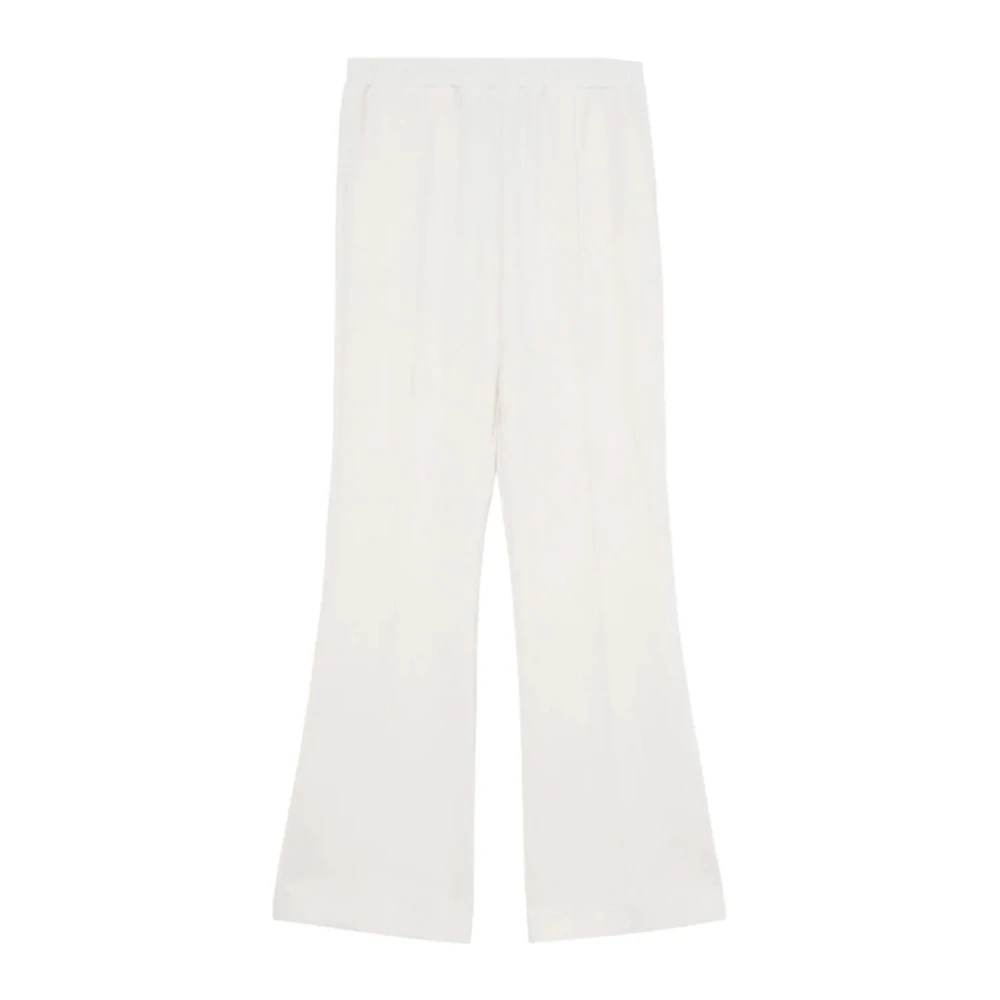 JW Anderson Wijde Beige Broek met Hoge Taille Beige Dames