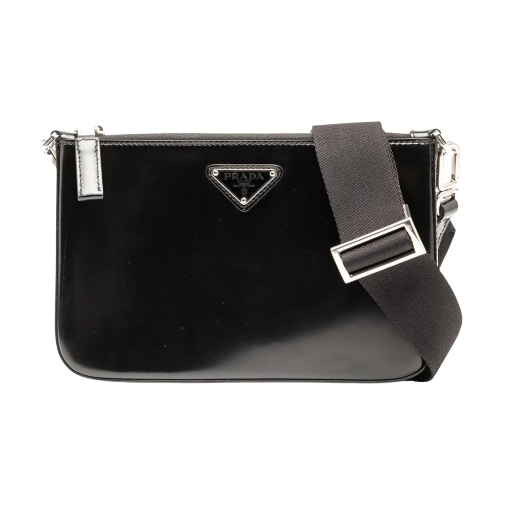 Prada Vintage Women's Black Pre-Owned Shoulder Bag