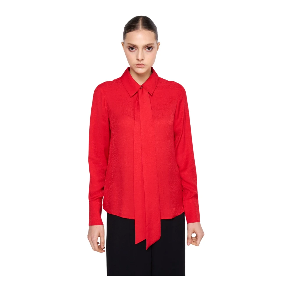 Silvian Heach Rood Chinees Langarm Overhemd Red Dames