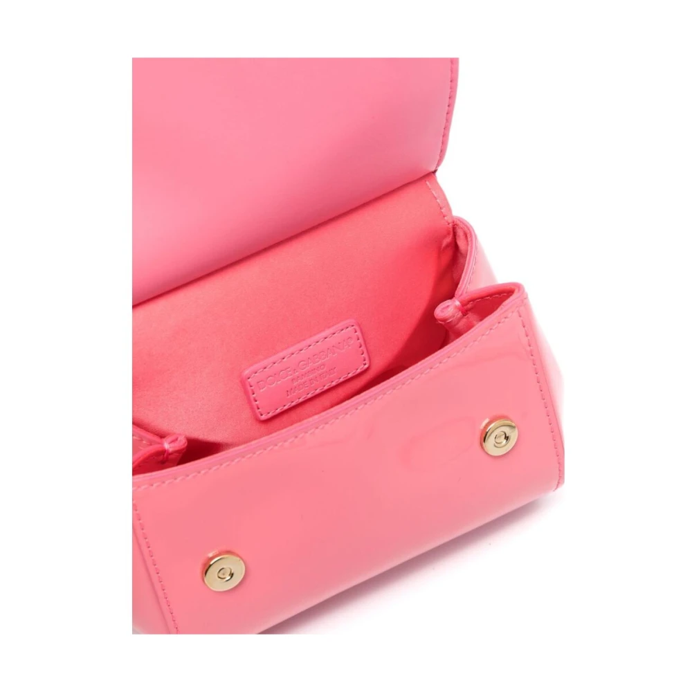 Dolce & Gabbana Bubblegum Roze Leren Schoudertas Pink Dames