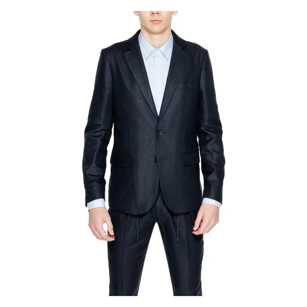 Antony Morato Men's Black Linen Blend Spring/Summer Jacket