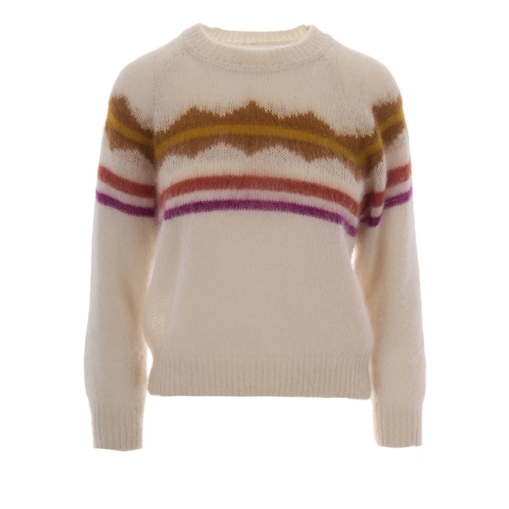 Marant Étoile Jersey De Cuello Redondo Knitwear Mujer Beige Xs