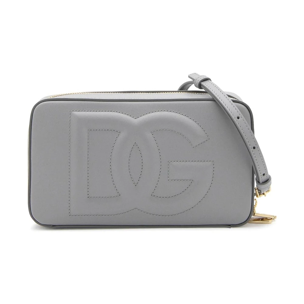 Dolce & Gabbana Grijze Schoudertas van Kalfsleer Gray Dames