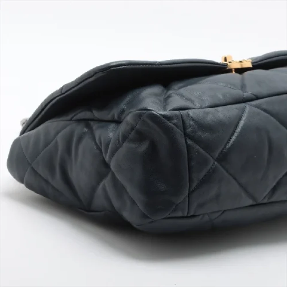 Chanel Vintage Pre-owned Leather chanel-bags Blue Dames
