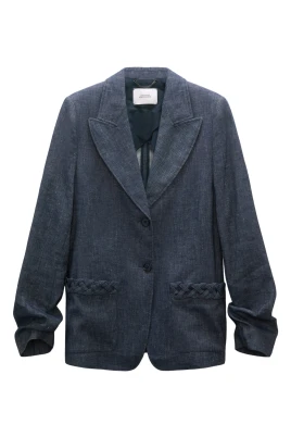 Fluid Denim Blazer