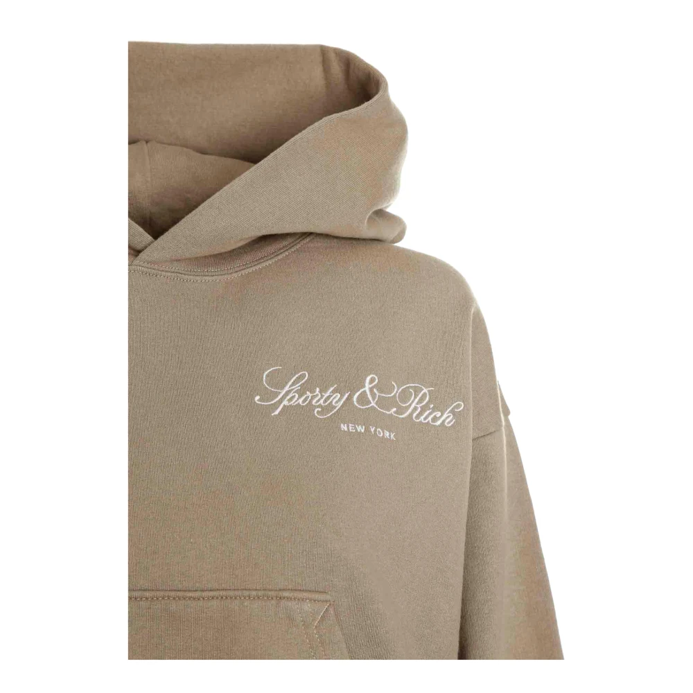 Sporty & Rich Vendome hoodie met kangoeroezak Beige Dames