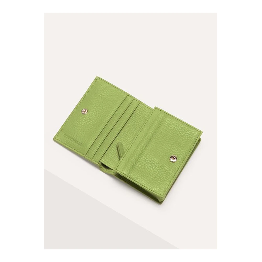 Coccinelle Metallic Soft Portemonnee Green Dames