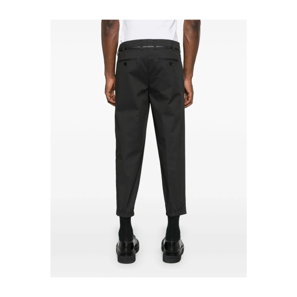 Neil Barrett Antraciet Wit Streep Broek Zakken Black Heren