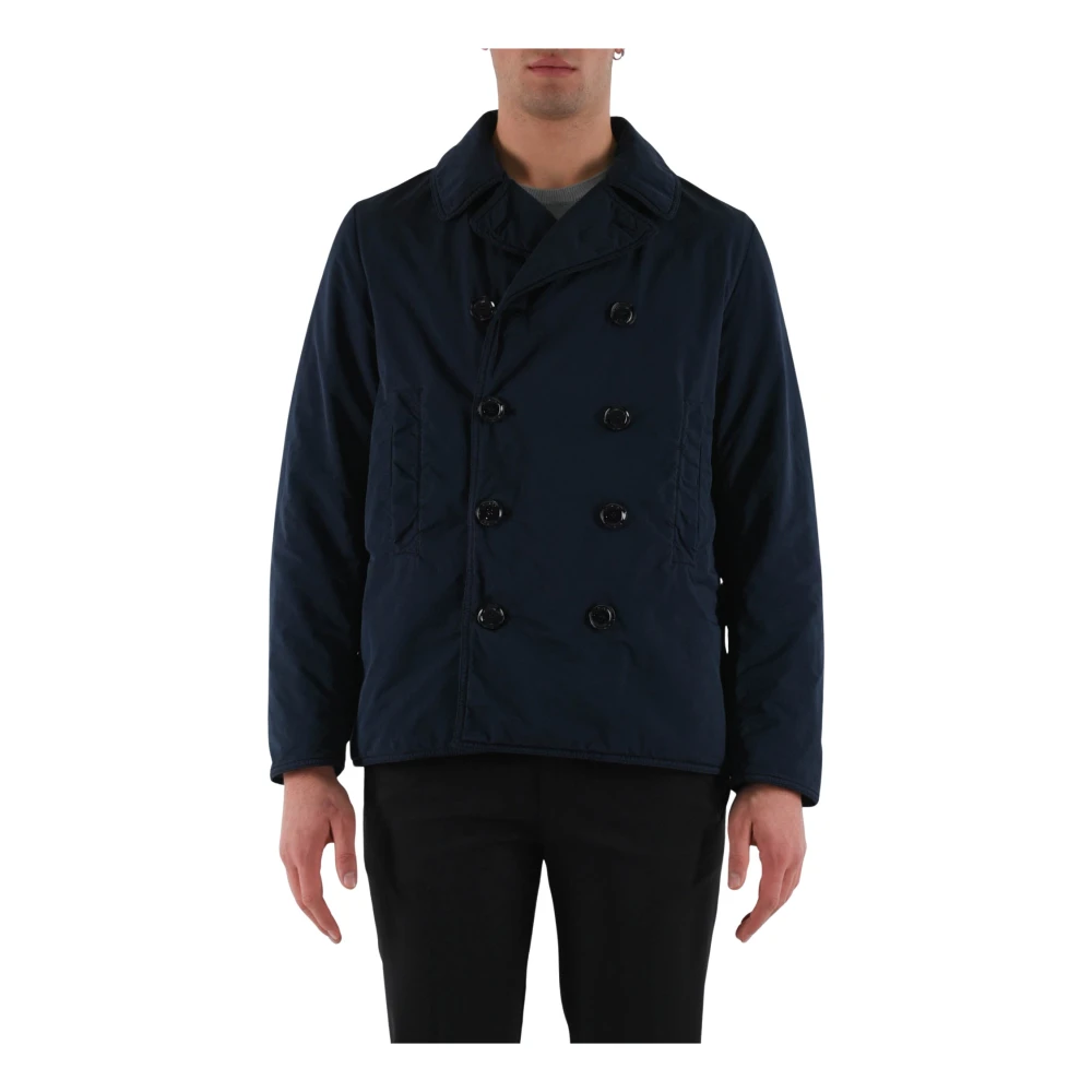 Aspesi Dubbelbreasted jas met klassieke revers Blue Heren