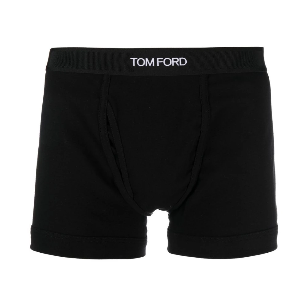 Tom Ford Zwart Katoenmix Logotailleband Ondergoed Black Heren