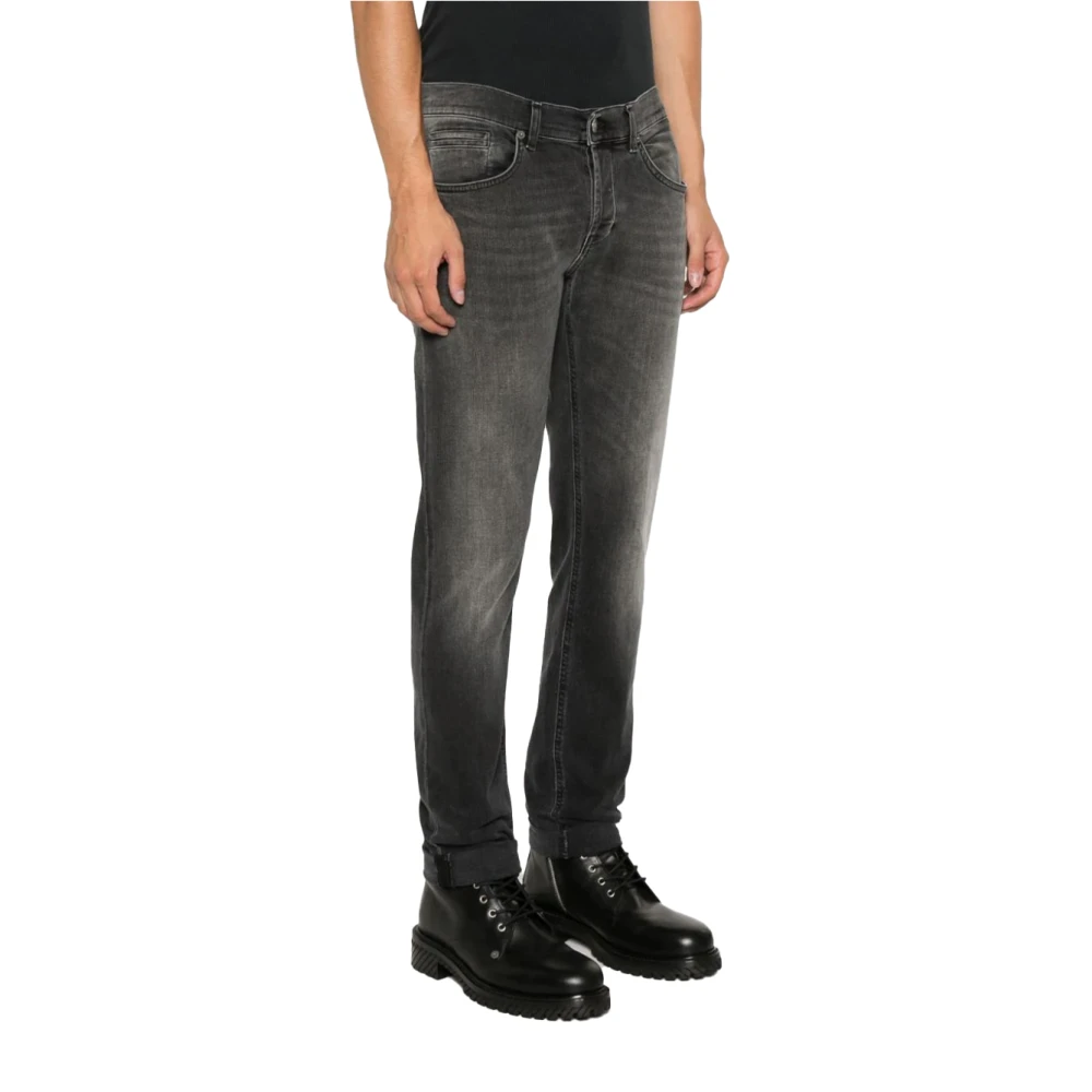 Dondup Skinny Fit Katoenen Jeans Black Heren