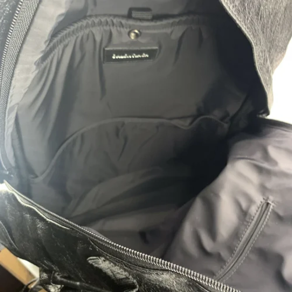 Balenciaga Vintage Pre-owned Leather backpacks Black Dames