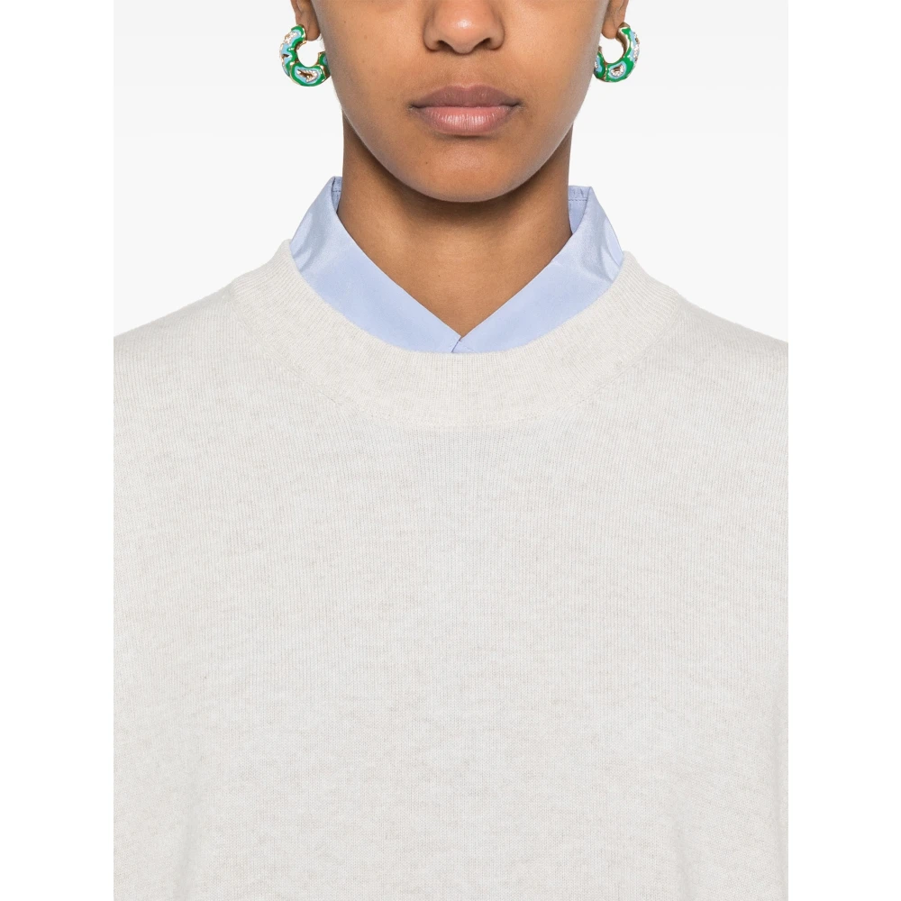 BRUNELLO CUCINELLI Luxe Cashmere Gebreide Kleding Gemaakt in Italië White Dames