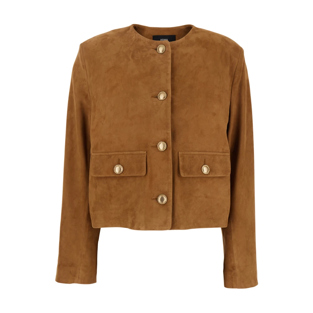 Arma Bruine Suède Damesjas Brown Dames
