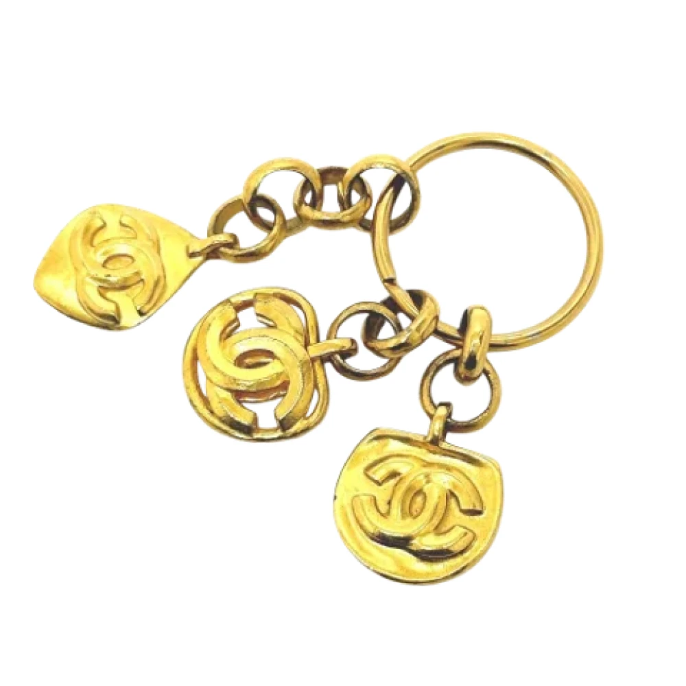 Chanel Vintage Pre-owned Metal key-holders Yellow Dames