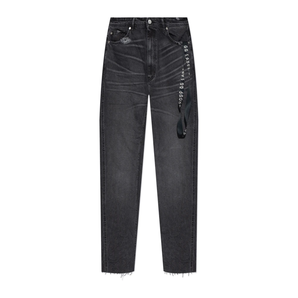 44 Label Group Men's Gray Logo Jeans
