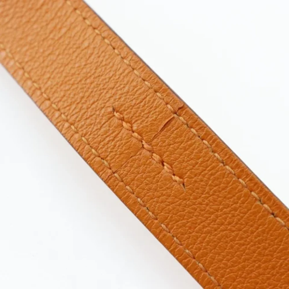 Hermès Vintage Pre-owned Leather shoulder-bags Orange Dames