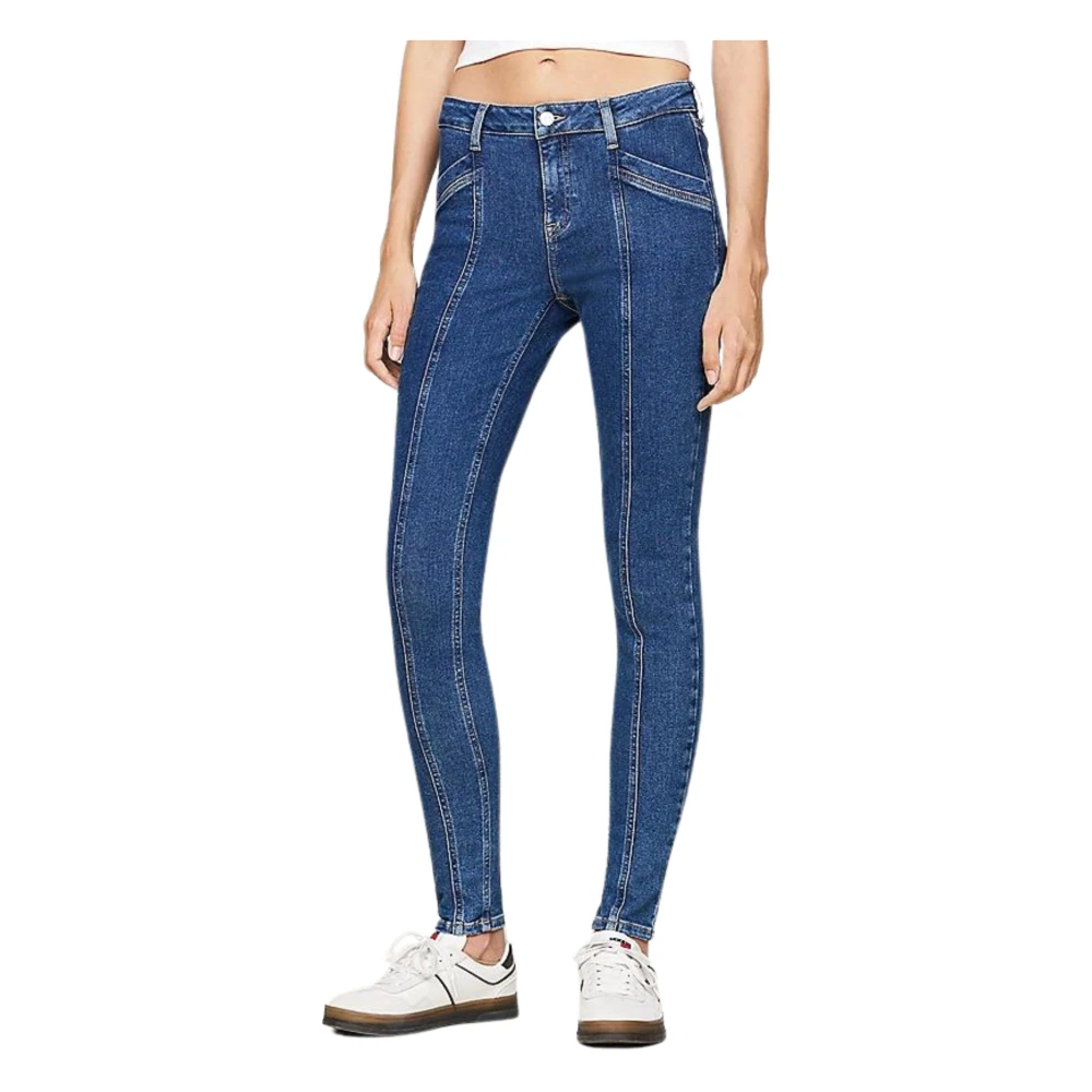 Tommy Hilfiger Asymmetrische Skinny Fit Denim Jeans Blue Dames