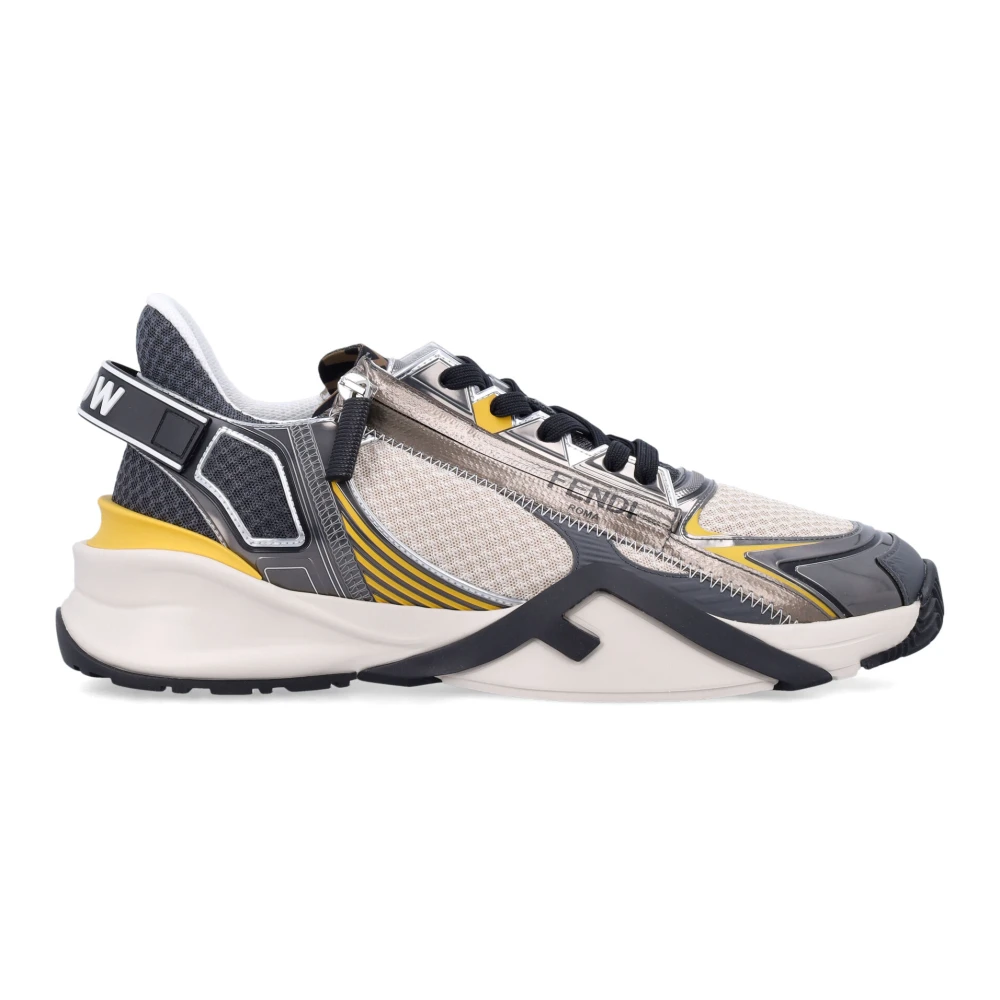 Fendi Men's Multicolor Sneakers, 9 Uk, Flow Trainers