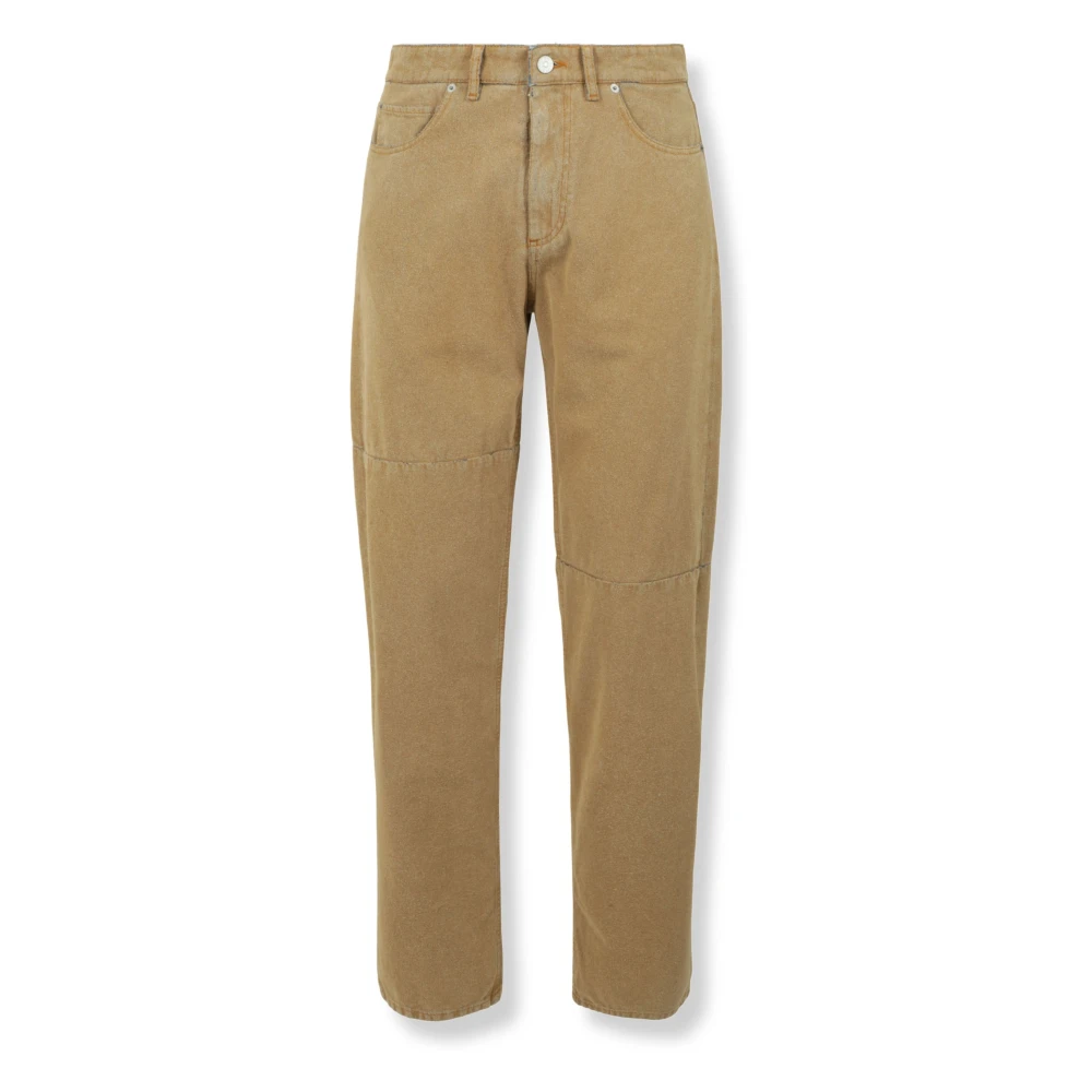 Mm6 Maison Margiela Men's Beige Straight Jeans - Loose Fit Jeans - W32 - Jeans