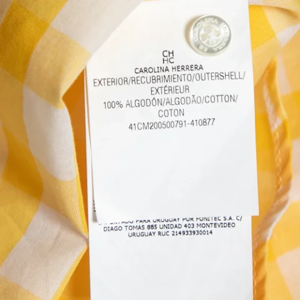 Carolina Herrera Pre-owned Cotton tops Yellow Dames