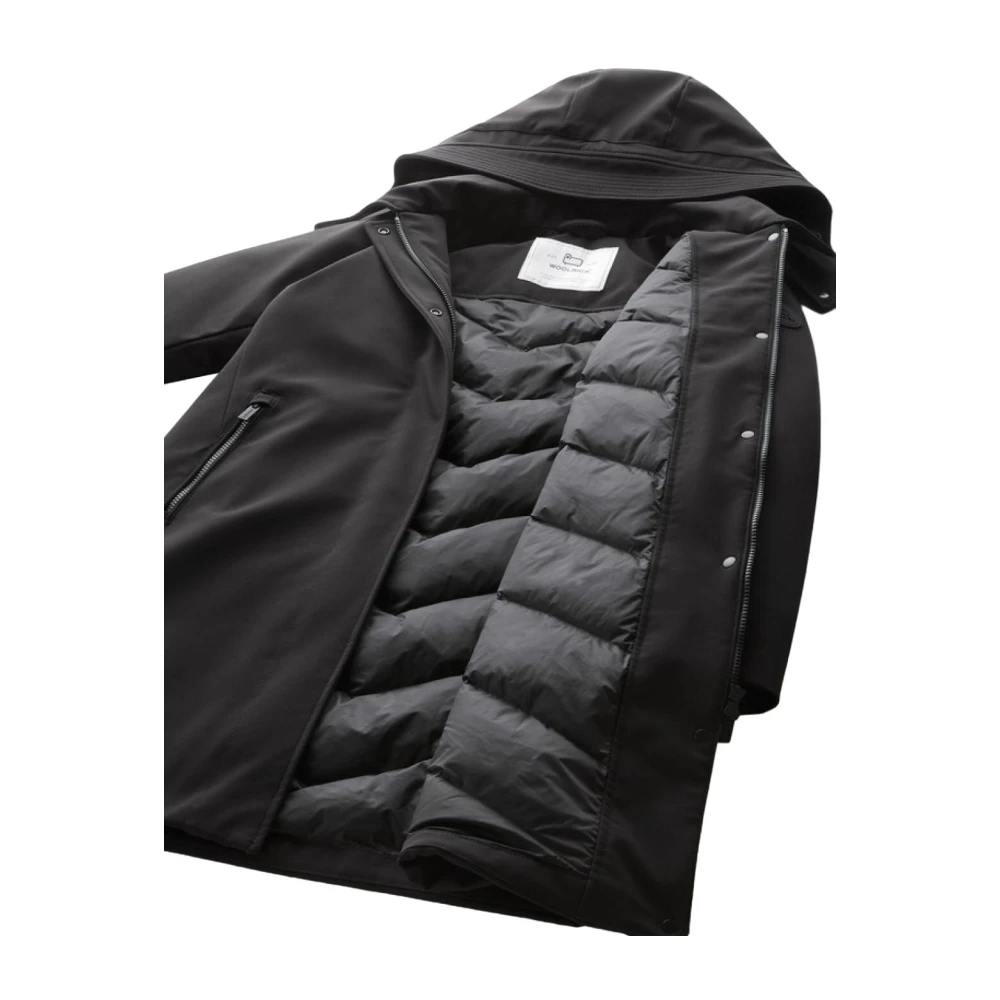 Woolrich Stijlvolle Nylonjassen en Parka's Black Dames