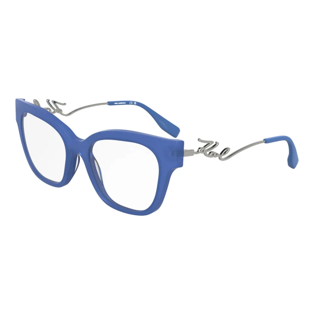 Karl Lagerfeld Women's Blue Glasses, 52 Mm, Cat-Eye Sunglasses