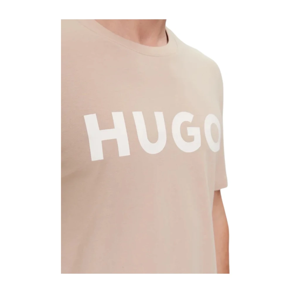 Hugo Boss Katoenen T-Shirt Beige Heren