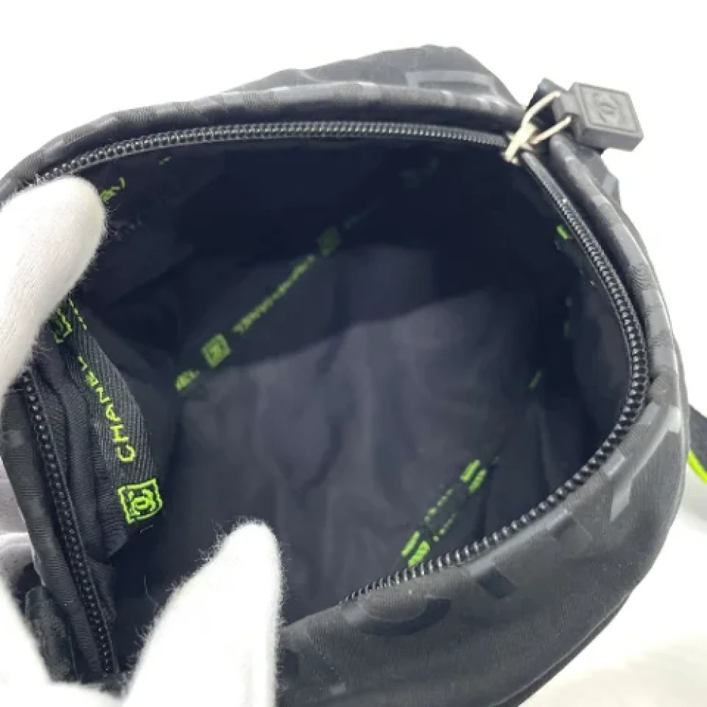 Chanel Vintage Pre-owned Canvas clutches Black Dames