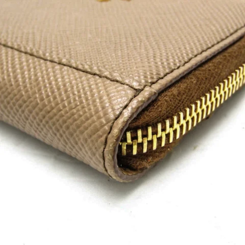 Prada Vintage Pre-owned Leather wallets Brown Dames