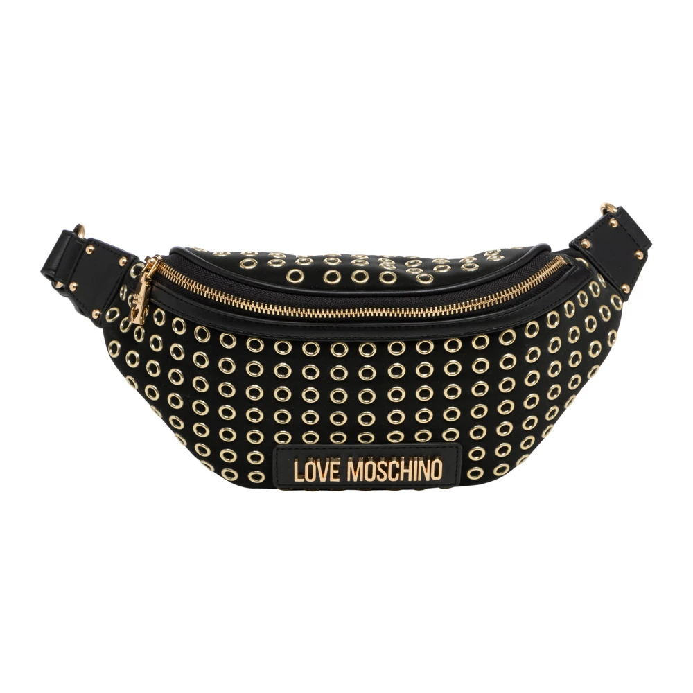 Love Moschino Studded Heuptas met Logodetail Black Dames