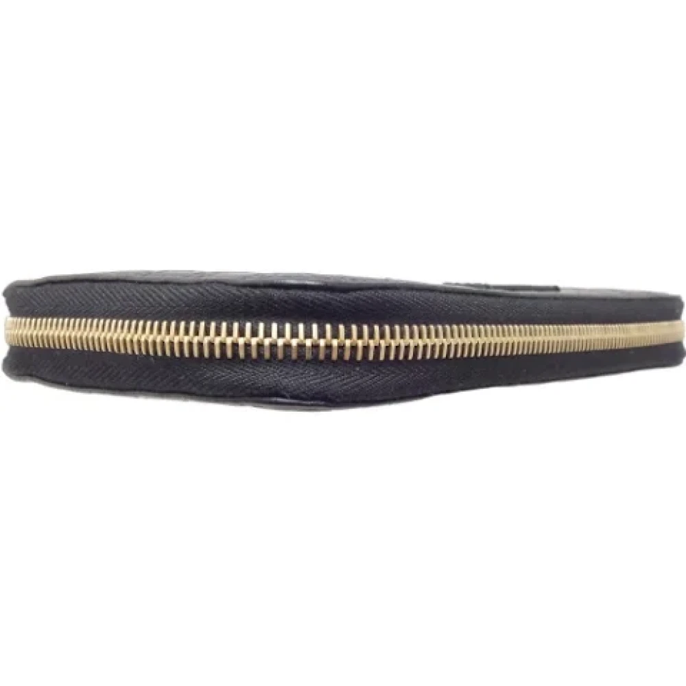 Gucci Vintage Pre-owned Leather wallets Black Dames