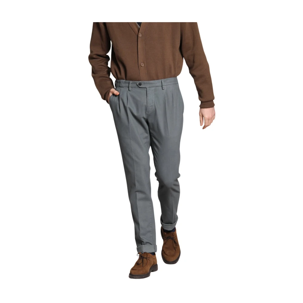 Mason's Men's Blue Chino Trousers In Cotton And Wool - Chinos - S - Trousers