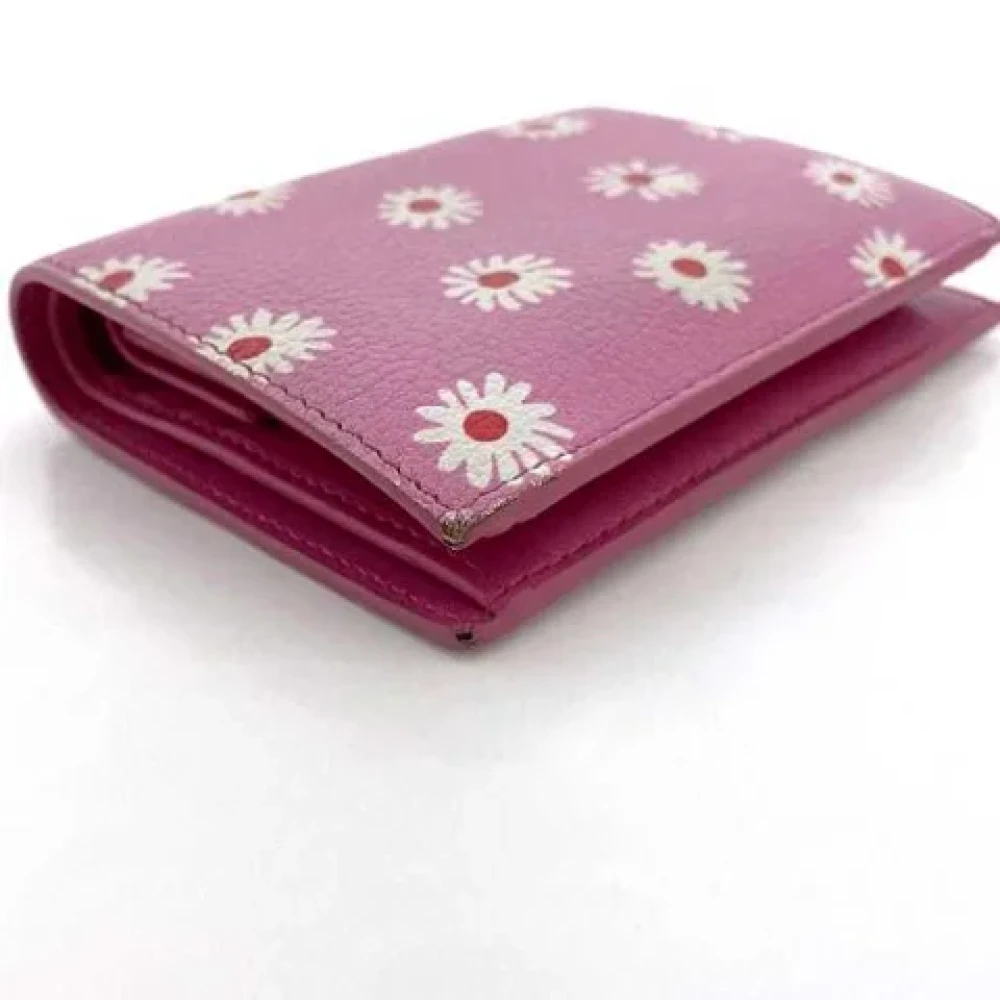 Miu Pre-owned Leather wallets Pink Dames