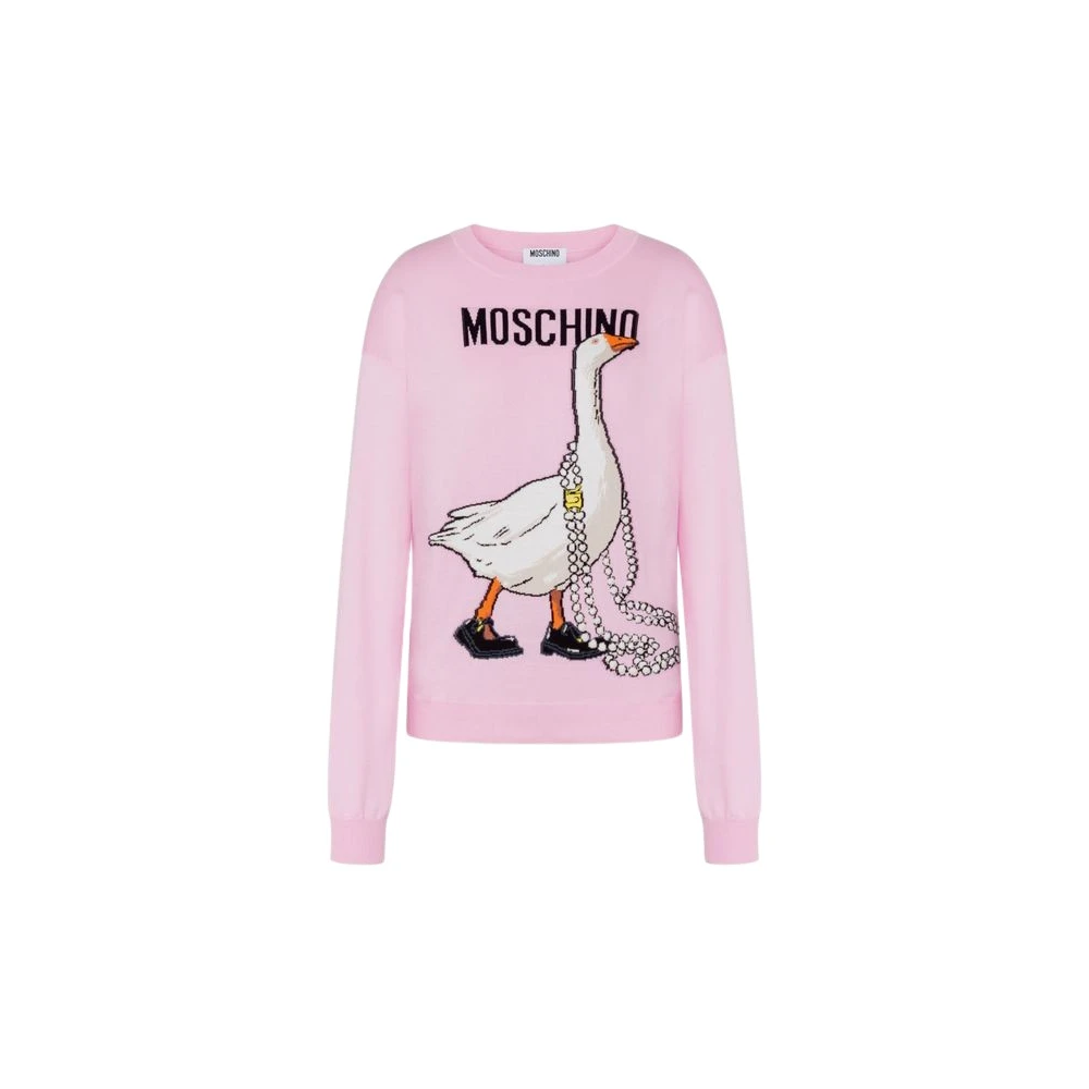 Moschino Rosa Goose Pure Cotton Pullover
