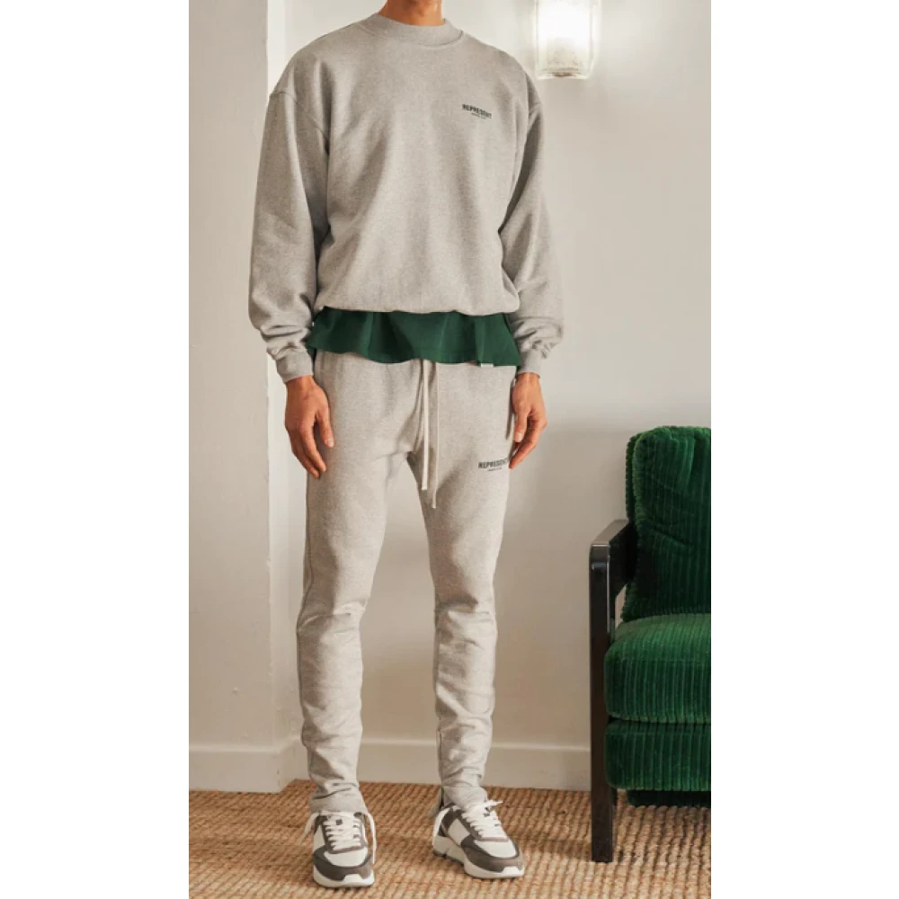 Represent Ash Grey Oversized Sweater Gray Heren