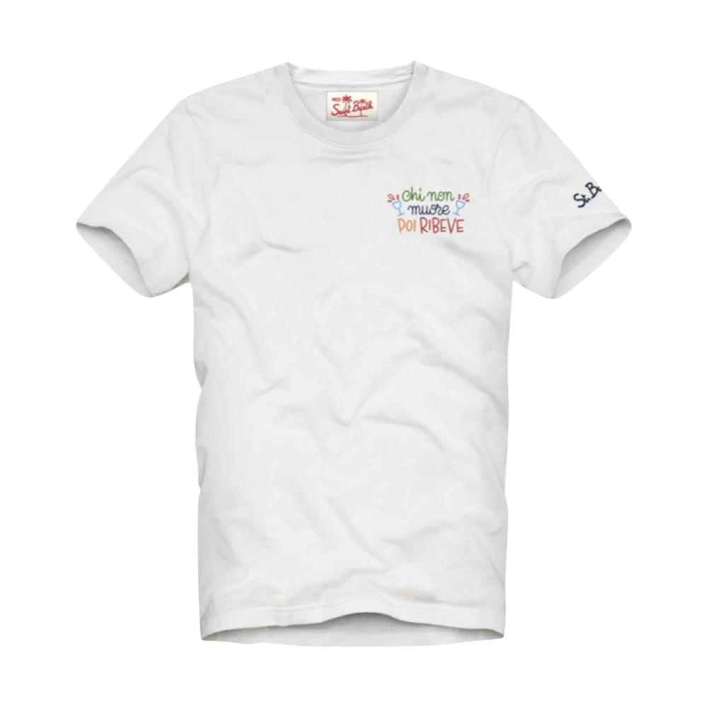 MC2 Saint Barth Korte Mouw Special Edition Bright Insults T-shirt White Heren