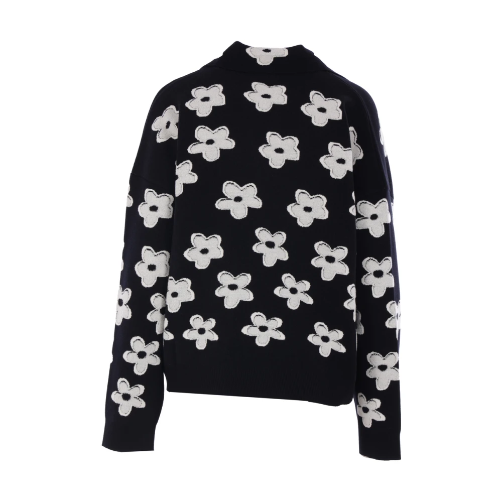 Marc Jacobs Daisy Jacquard Sweater Black Dames