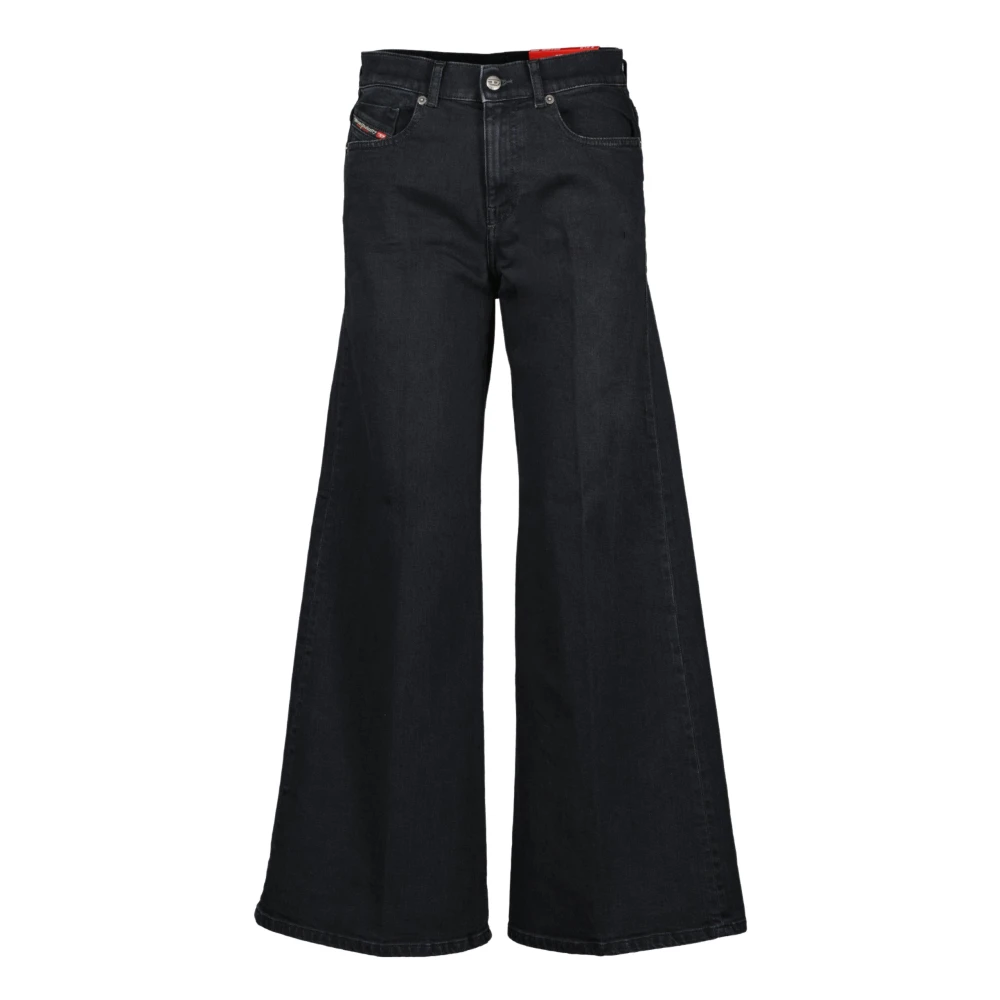 Diesel Women's Black D-Akemi 1978 L28 - Wide Jeans - W28 L28 - Jeans