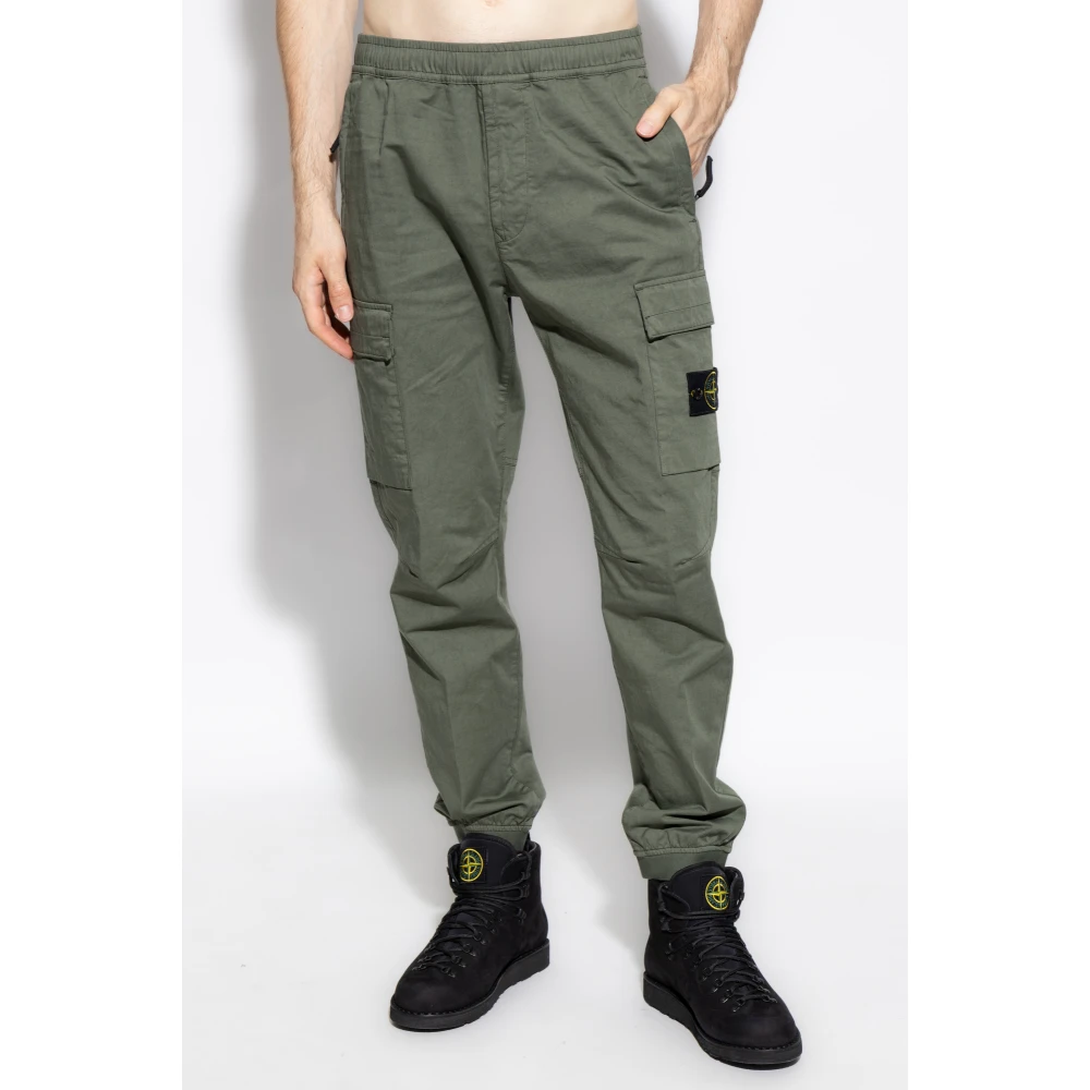 Stone Island Broek met logo Green Heren