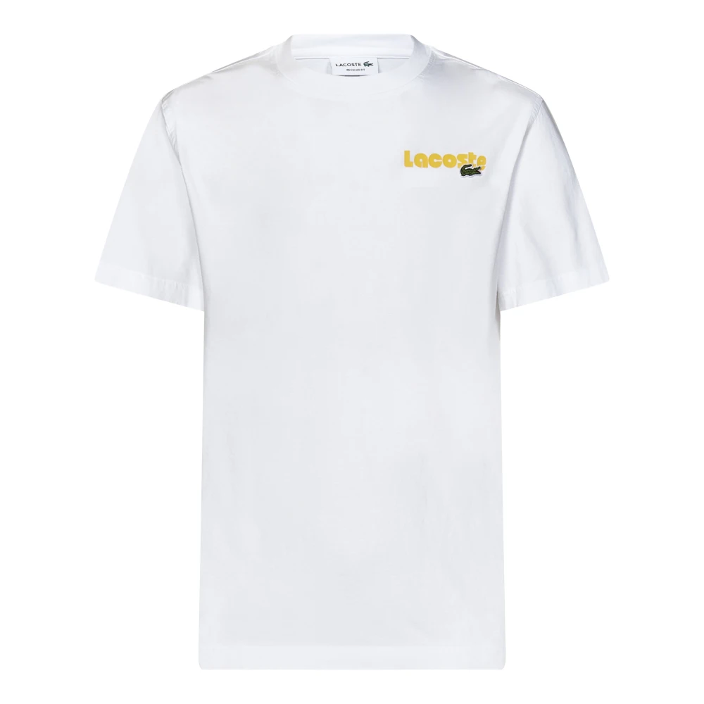 Lacoste Witte Trendy Katoenen T-shirt White Heren