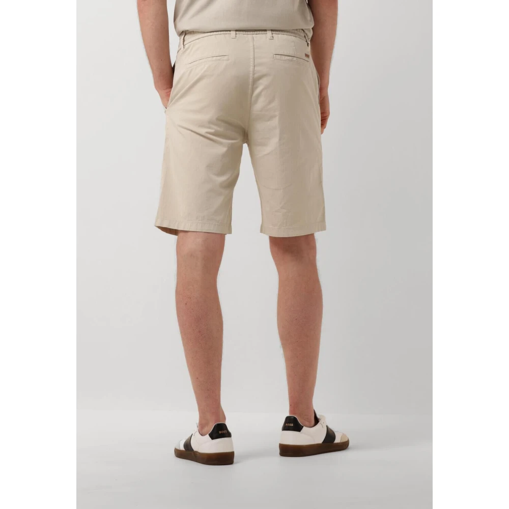 Boss Orange Zand Chino Tapered Shorts Beige Heren